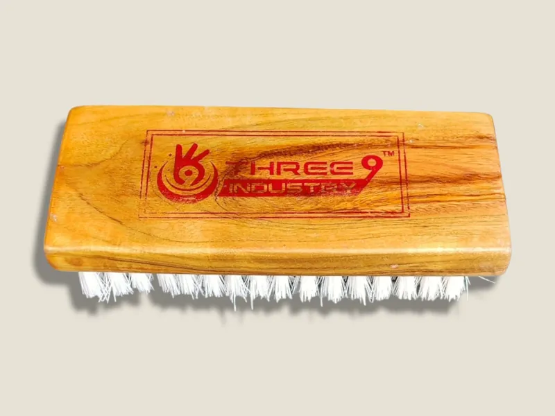 Wooden scrub brush with our stamp