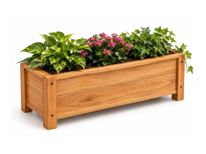 Wooden planter box