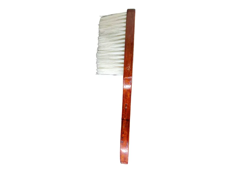 Hand brush with lacquered red handle